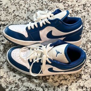 Nike Air Jordan Blue and White Sneakers